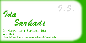 ida sarkadi business card